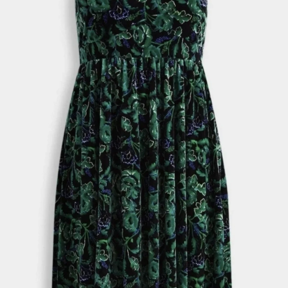 Torrid Green and Purple Floral Midi Dress - Picture 2 of 5